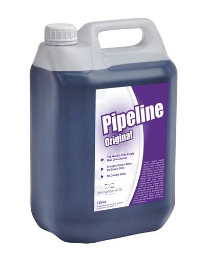 Image of 5ltr Pipeline Original Purple Beer Line cleaner. Manufactured by Chemisphere in Manchester. Vibrant purple colour for peace of mind beer line cleaning.