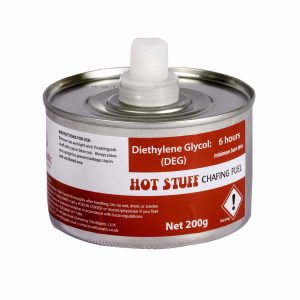 Hot Stuff 6 Hour DEG Liquid Fuel, liquid fuel for food warming, available in cases of 24, ideal for long buffets and catering events.