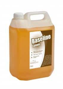 Baseline Lemon sanitizer, an eco-friendly, low-foaming cleaner with a lemon scent, made from biodegradable, sustainable ingredients.