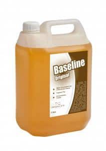 Baseline Original, a concentrated, fragrance-free cleaner and degreaser for catering establishments, providing powerful cleaning and sterilizing properties.