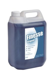 Finesse Original Rinse Aid bottle, an economical and versatile rinse additive for all water conditions in warewashing processes.