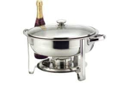 round chafer with glass lid